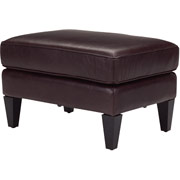 Loft Goods Audrey Collection Leather Ottoman, Chestnut