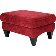 Loft Goods Grace Collection Chenille Ottoman, Cranberry