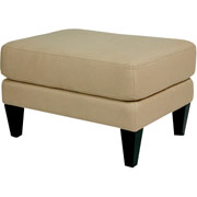 Loft Goods Grace Collection Chenille Ottoman, Wheat