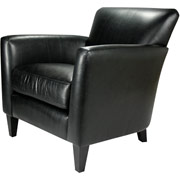 Loft Goods Grace Collection Leather Chair, Raven