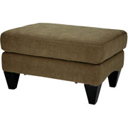 Loft Goods Morgan Collection Chenille Ottoman, Cocoa