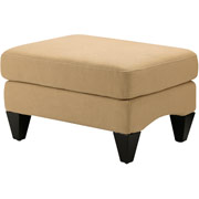 Loft Goods Morgan Collection Chenille Ottoman, Wheat