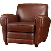 Loft Goods Pierre Collection Leather Club Chair, Auburn