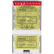 MMF Industries Twin Tamper-Evident Deposit Bags, Clear, 9 1/2" x 17"