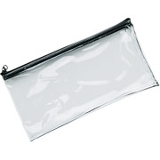 MMF Industries Zipper-Top Clear Vinyl Wallet, 6" x 11"