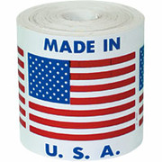 "Made in U.S.A." Shipping Label, 2" x 2"