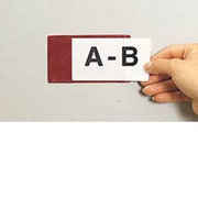 Magnetic Label Holders for File Cabinets and Bookcases, Red