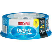 Maxell 15/Pack 4.7GB DVD-R, Spindle