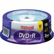 Maxell 15/Pack 4.7GB DVD+R, Spindle