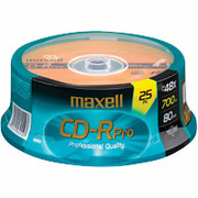 Maxell 25/Pack 700MB CD-R Pro, Spindle