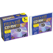 Maxell 5/Pack 700MB CD-RW, Jewel Cases