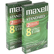 Maxell High Grade VHS Video Cassette, 160 Minutes, 3/Pack