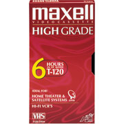 Maxell High Grade VHS Video Cassettes HGX T-120