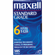Maxell T120 Standard Grade VHS Cassette