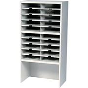 Mayline Kwik-File Mailflow-to-Go Two-Tier Corner Sorter with Riser, 20 Pockets