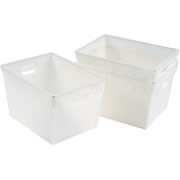Mayline Polyethylene Mail Tote, 18-1/4w x 13-1/4d x 11-1/2h, Translucent White, 3/Carton