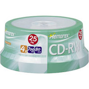 Memorex 25/Pack 700MB CD-RW, Spindle