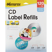 Memorex Matte CD Labels, 120/Pack