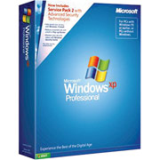 Microsoft Windows XP Professional CD w/SP2, Full Version