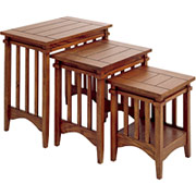 Mission Oak 3 Nesting Table Set