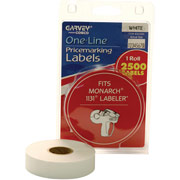 Monarch Model 1131 Compatible Labels by Garvey, 1 Line, White