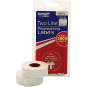 Monarch Model 1136 Compatible Labels by Garvey, 2 Line, White