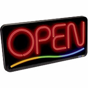 NEWON Horizontal "OPEN" Sign with 3-Color Wave