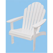 New River Forge Adirondack Chair, White Finish