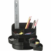 OIC 2200 Series Black Plastic Double Supply Organizer