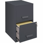 Office Designs 18" Deep High-Side 2-Drawer Vertical File Cabinet, Graphite