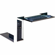 Office Line Computer Pack, Pewter/Rosewood/Frosted Glass