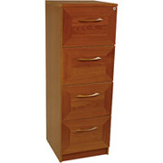 Office One 4-Drawer Vertical File, Genuine Cherry