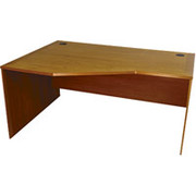 Office One Desk for Left "L", Genuine Cherry