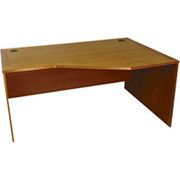 Office One Desk for Right "L", Genuine Cherry