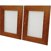 Office One Glass Doors for Bookcase or Hutch, 2/Pack, Genuine Cherry
