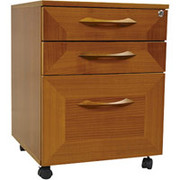 Office One Mobile Pedestal File, Genuine Cherry