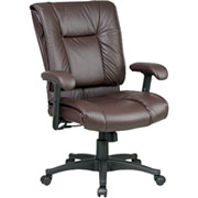Office Star 9300 Series Mid-Back Leather Manager's Chair, Burgundy