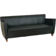Office Star Black Leather Sofa