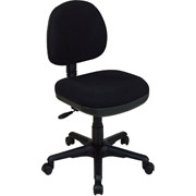 Office Star - Contemporary Fabric Task Swivel Chair, Black