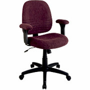 Office Star - Deluxe Chenille Fabric Managers Chair in Deep Wine