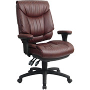 Office Star Deluxe Multifuntion Ergonomic Chair, Brown