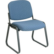 Office Star Deluxe Sled Base Armless Guest Chair, Blue