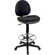 Office Star Drafting Chair with Sculptured Seat - Black