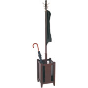 Office Star Espresso Finish Coat Tree with Umbrella Stand