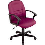 Office Star Mid-Back Executive Chair, Burgundy