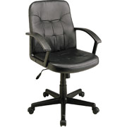 Office Star Mid-Back Executive Leather Chair