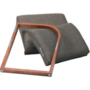 Office Star ProLine II Add-On Modular Chair, Oak Finish with Moss Fabric