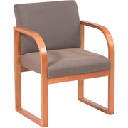 Office Star Proline II Modular Single Chair, Oak Finish with Taupe Fabric
