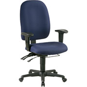 Office Star Ratchet Back Dual Function Chairs with Seat Slider, Blue