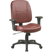 Office Star Russell Brown Leather Manager's Chair